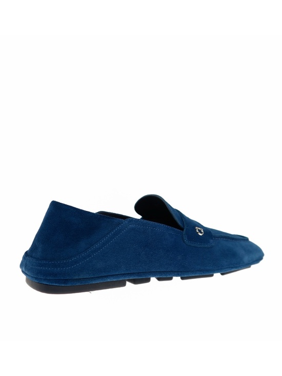 Salvatore Ferragamo Billion Loafers Blue Suede Leather Size 10 US New
